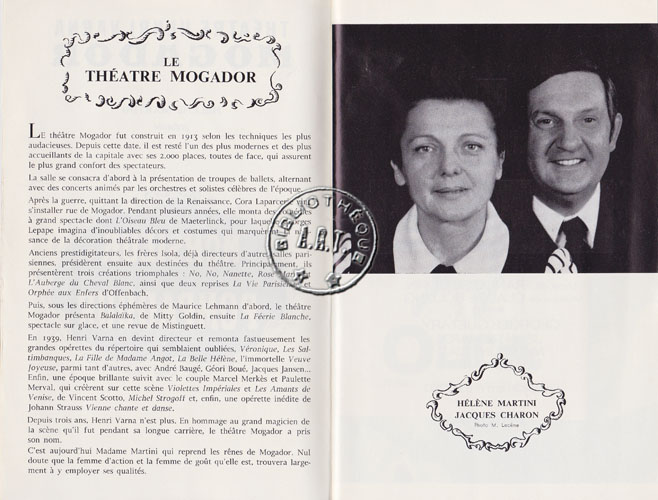 Les programmes de Théatre de l\